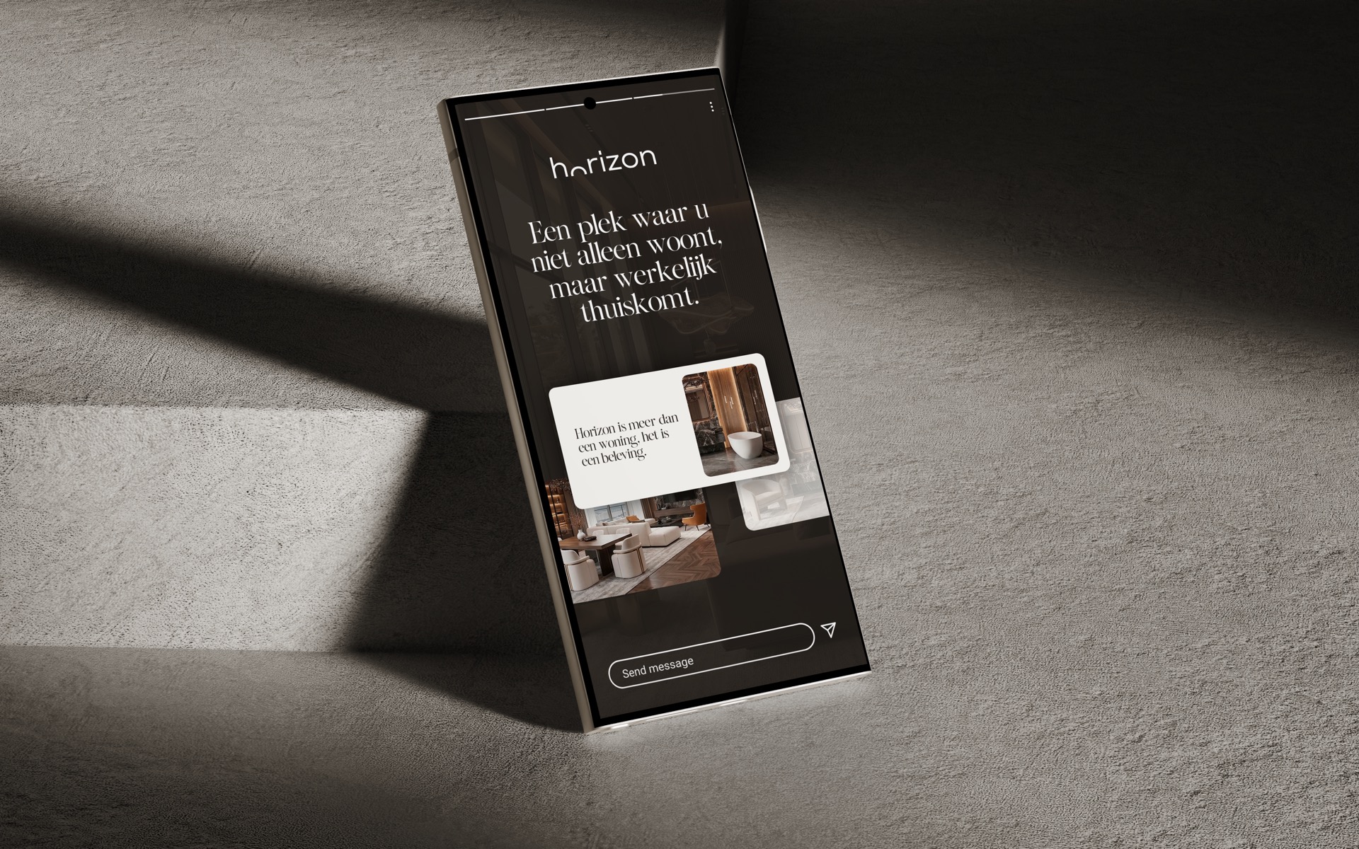 Mobiele website mockup